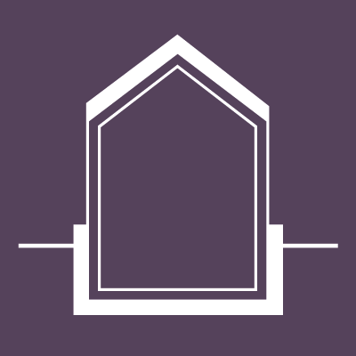 Illustration eines Hauses mit dick markierten Bereichen zur Darstellung von Abdichtungen