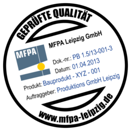Geprüfte Qualität MFPA Siegel