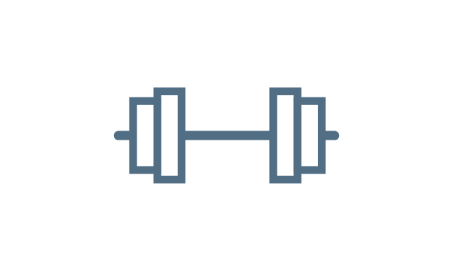 Icon einer Sporthantel zur Symbolisierung der Gesundheitsförderung im Unternehmen