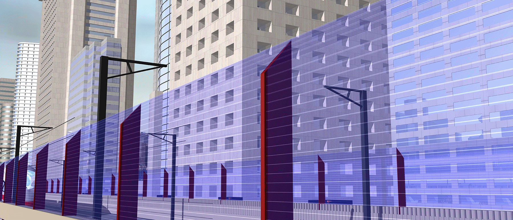 Lärmschutzwandanlagen reduzieren die Lärmbelastung an Bahnstrecken