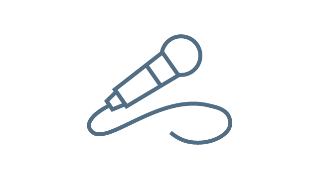 Illustration eines Mikrophones mit Kabel